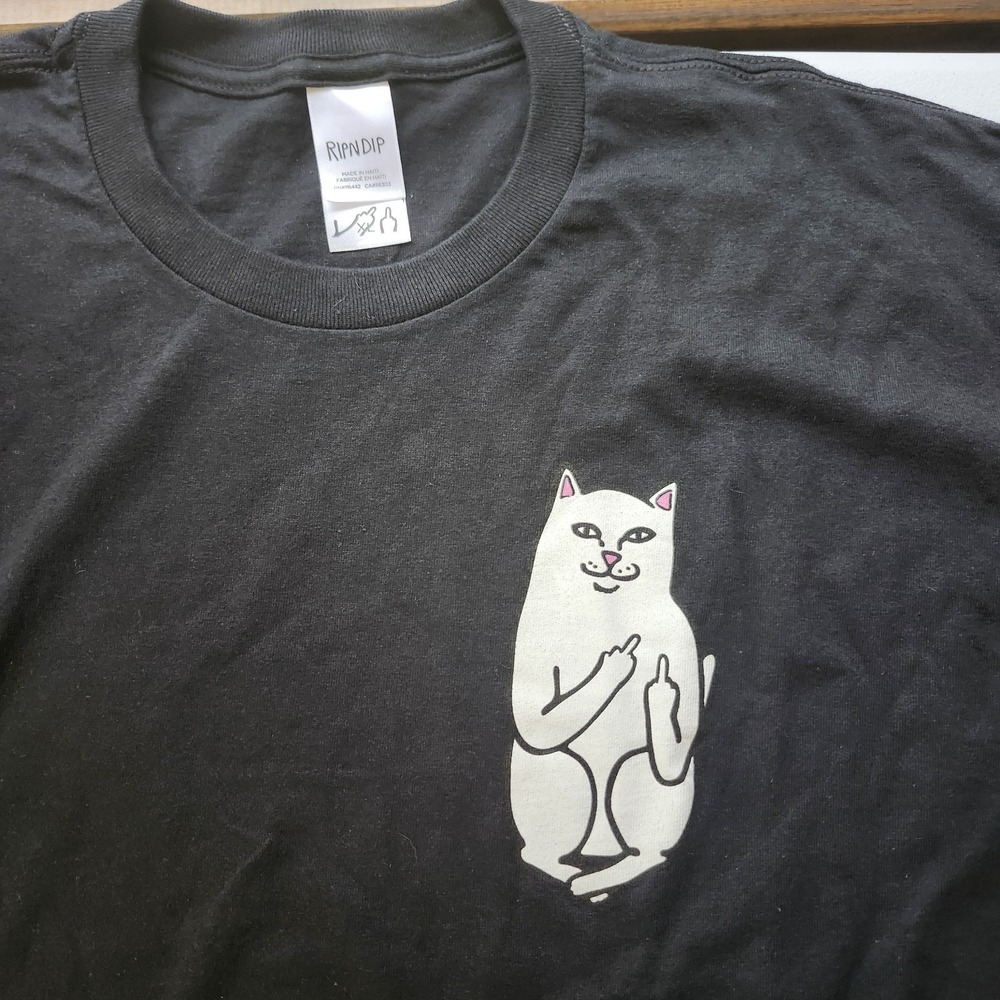 RIPNDIP Men's T-Shirt XL 100% Cotton Black
